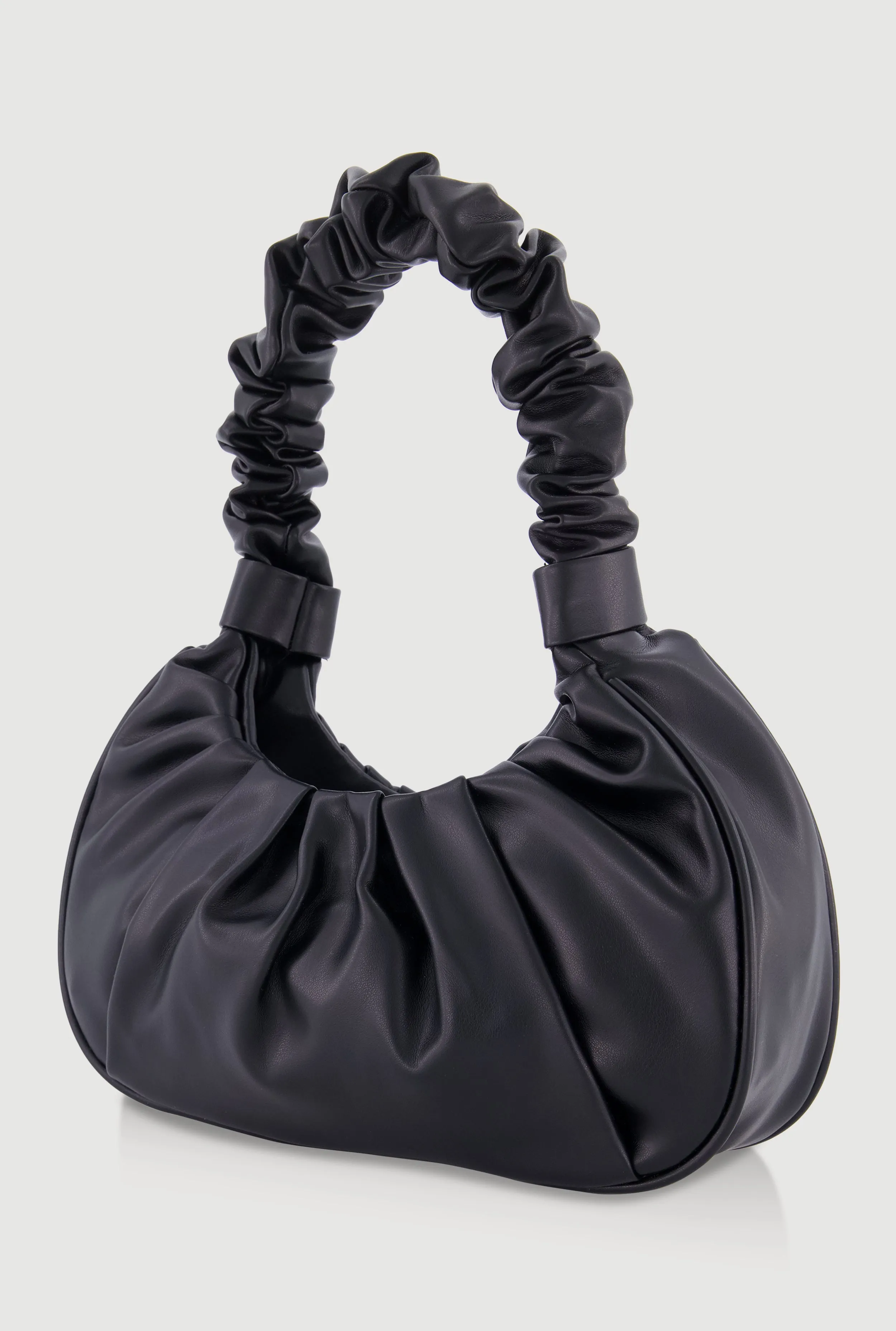 Faux Leather Pleated Hobo Bag sold by Rainbow product image thumbnail 3