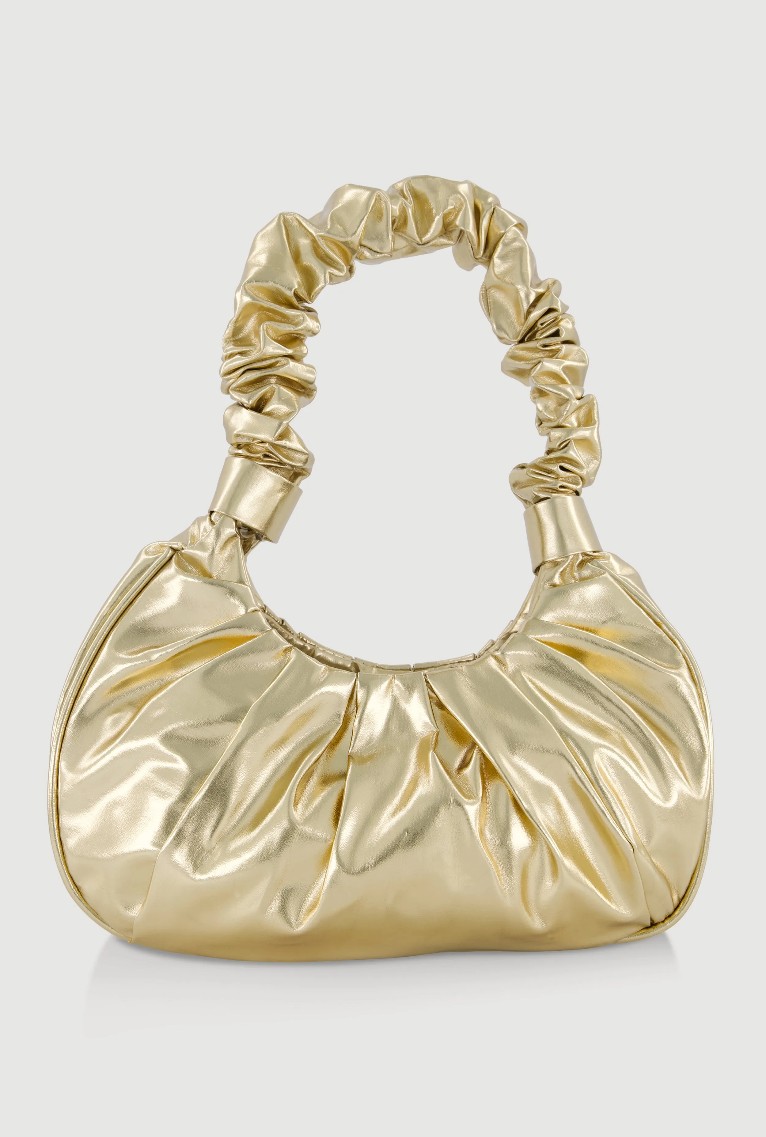 Faux Leather Pleated Hobo Bag sold by Rainbow