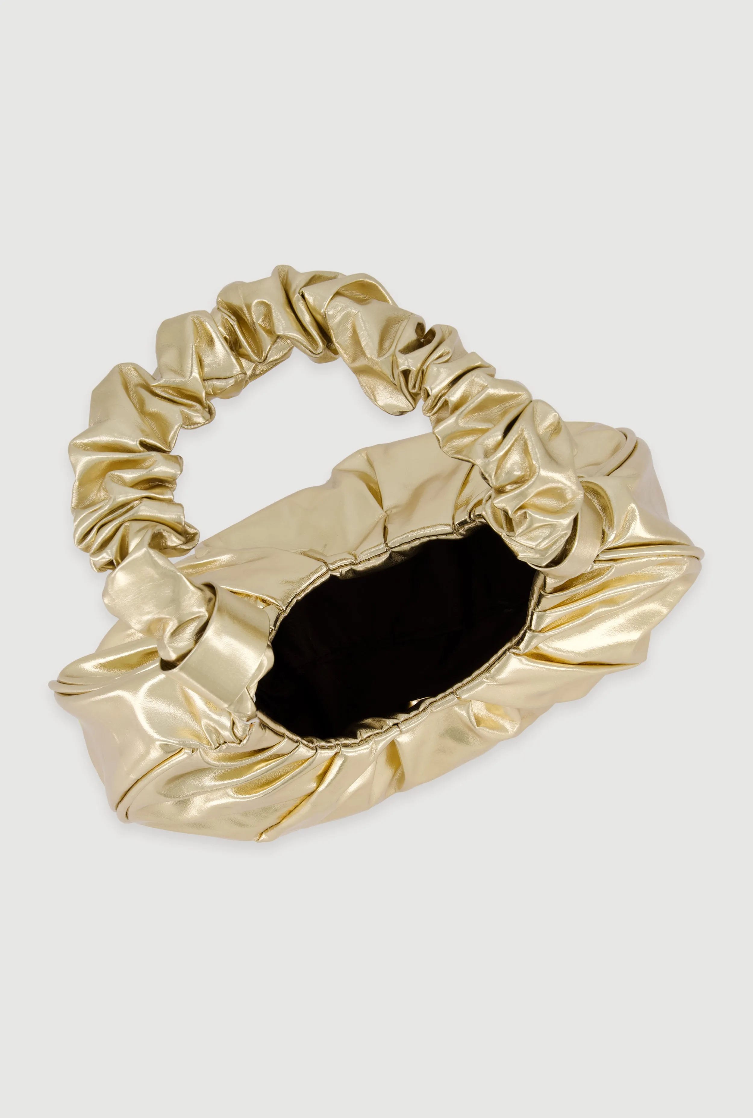 Faux Leather Pleated Hobo Bag sold by Rainbow product image thumbnail 5