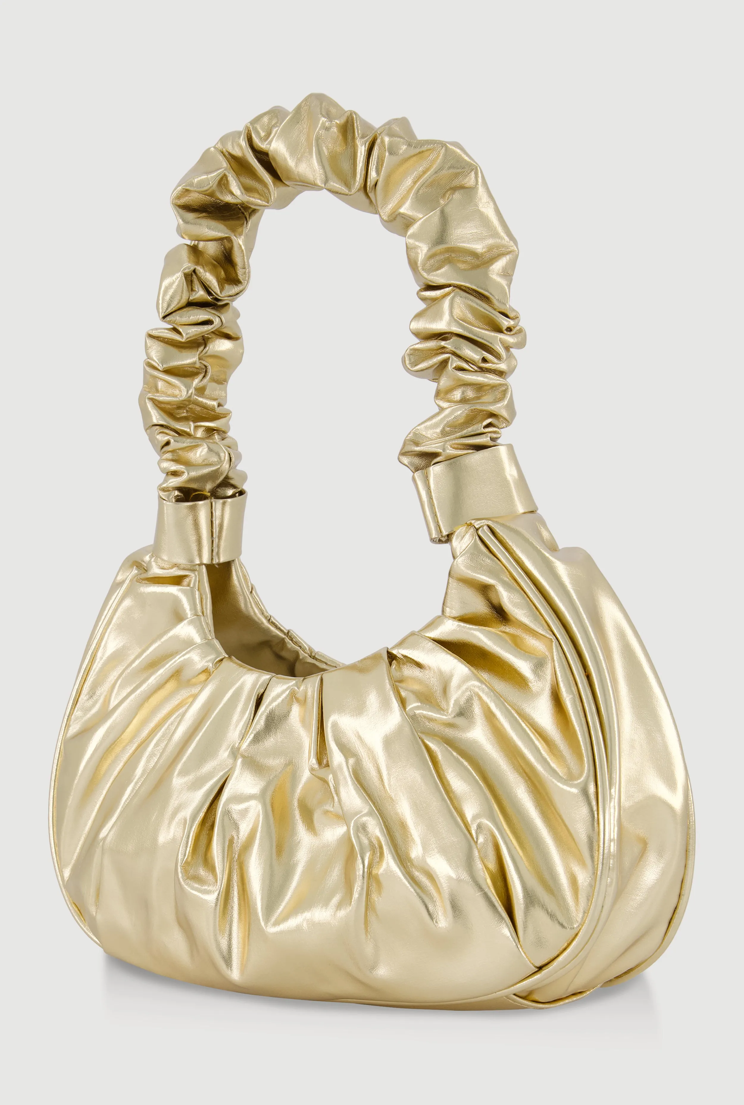 Faux Leather Pleated Hobo Bag sold by Rainbow product image thumbnail 3