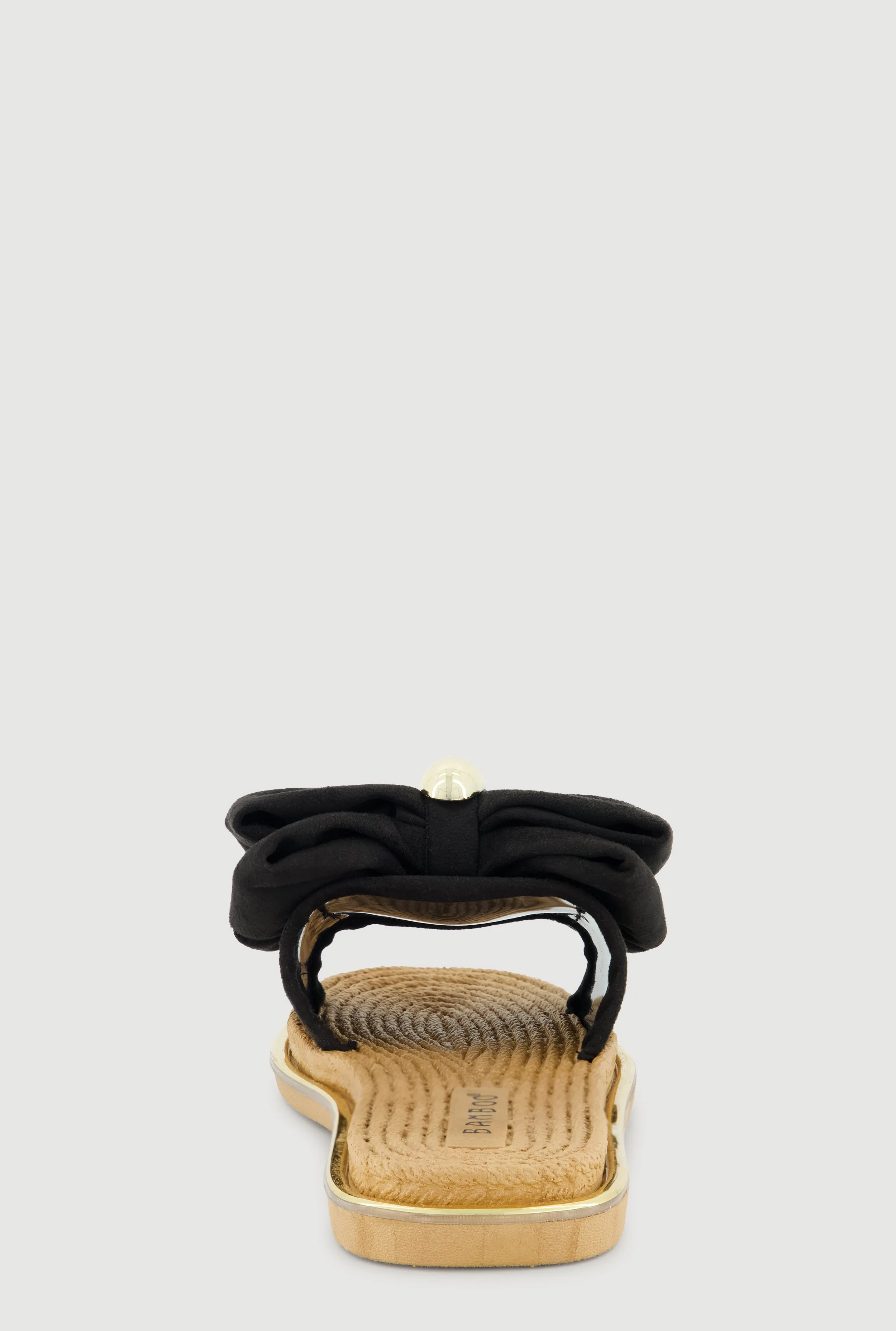 Metallic Trim Bow Detail Slide Sandals sold by Rainbow product image thumbnail 3