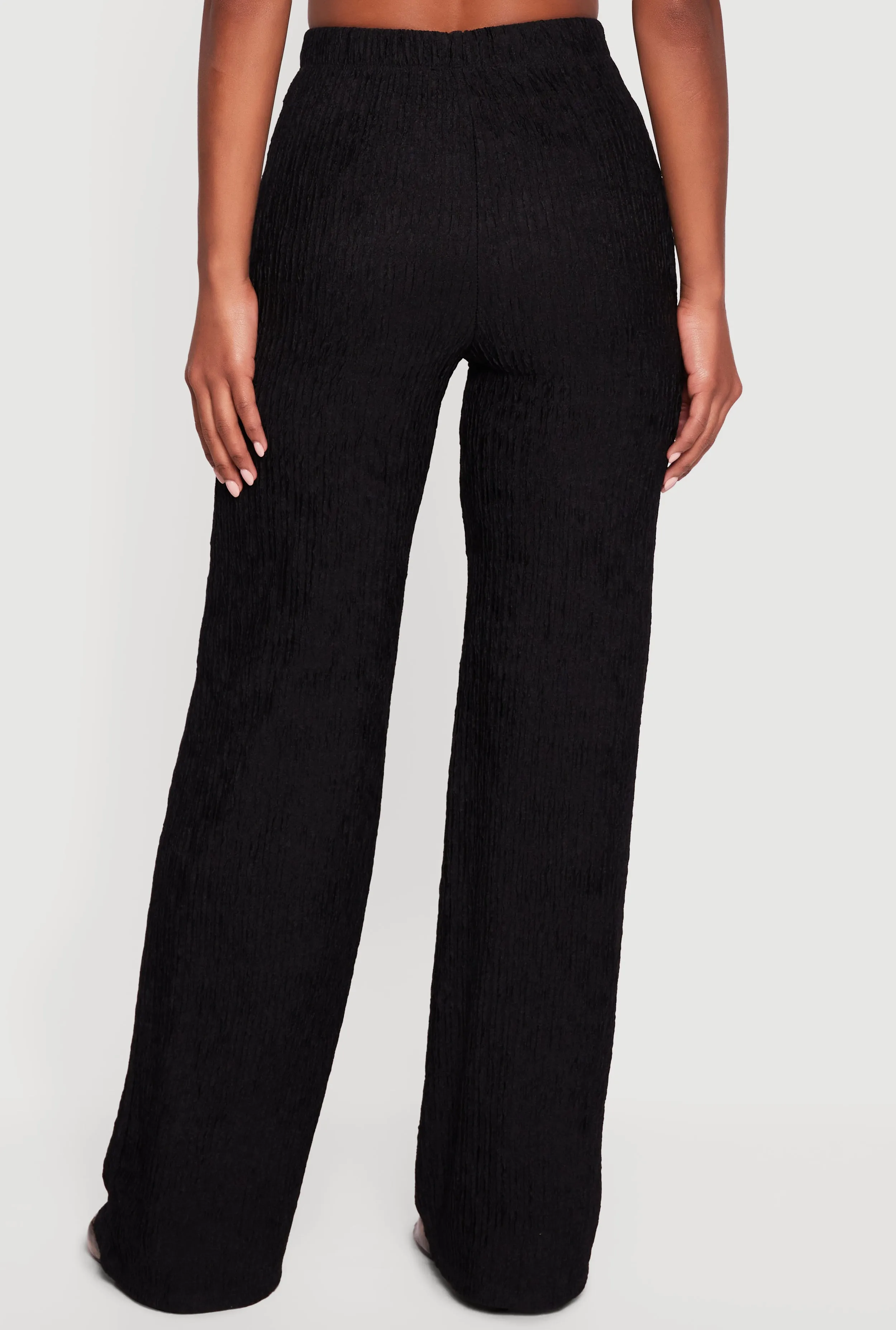 High Waisted Textured Knit Pull On Pants sold by Rainbow product image thumbnail 3