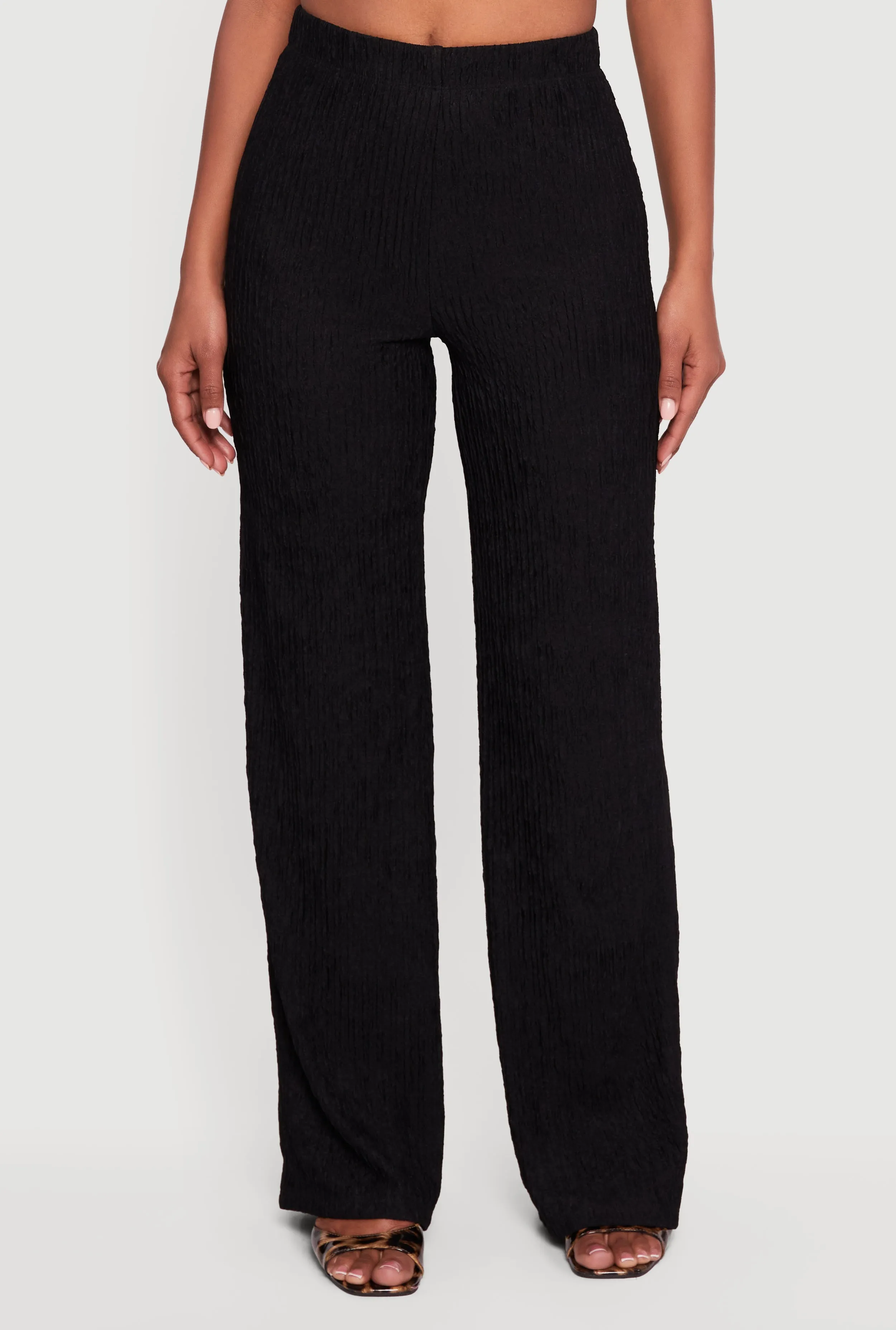 High Waisted Textured Knit Pull On Pants sold by Rainbow product image thumbnail 2