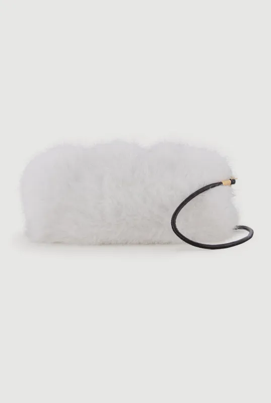 Lurex Faux Fur Convertible Muffler Clutch Bag sold by Rainbow