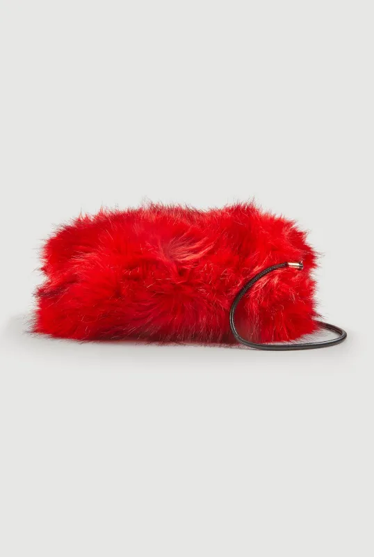 Faux Fur Convertible Muffler Clutch Bag sold by Rainbow