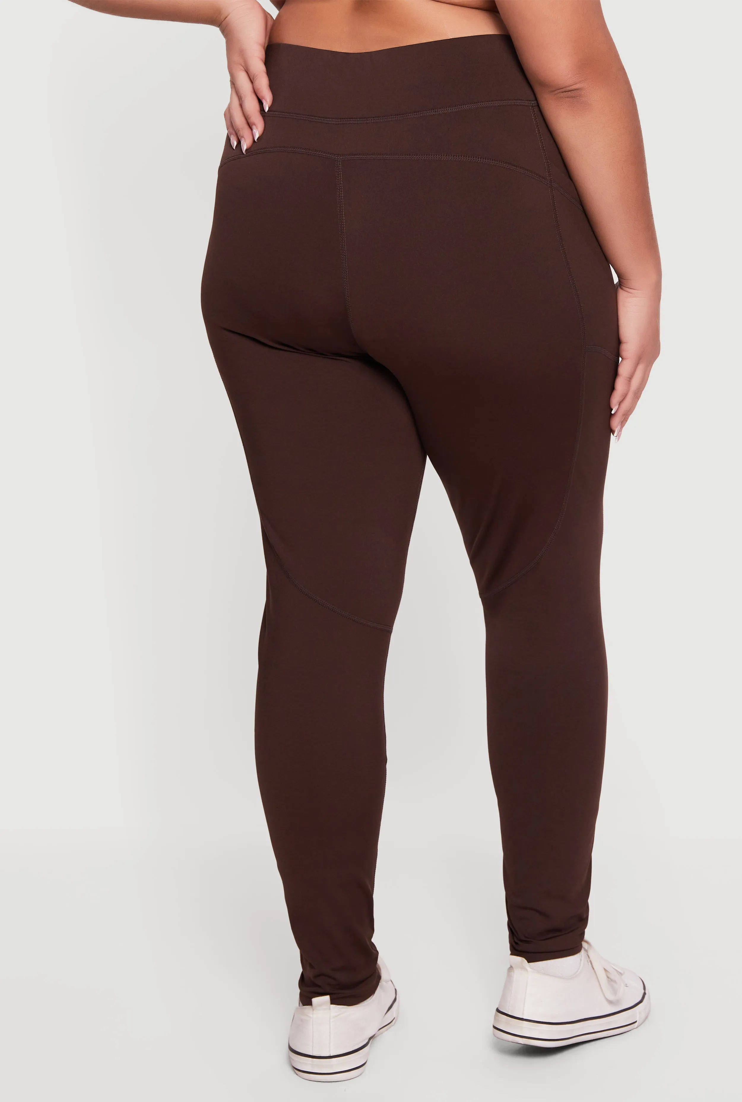 Plus Size Cell Phone Pocket High Waisted Leggings sold by Rainbow product image thumbnail 5