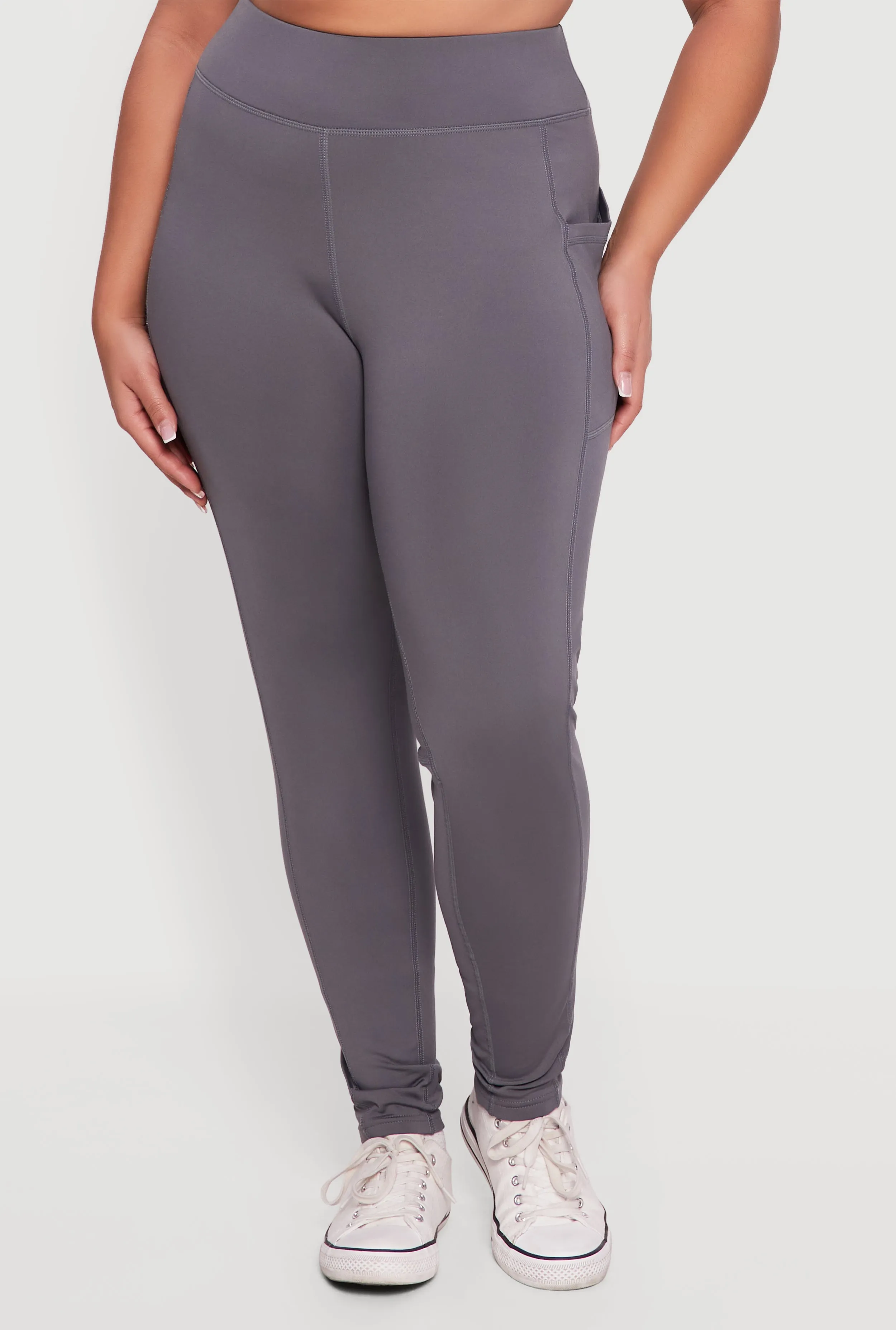 Plus Size Cell Phone Pocket High Waisted Leggings sold by Rainbow product image thumbnail 3