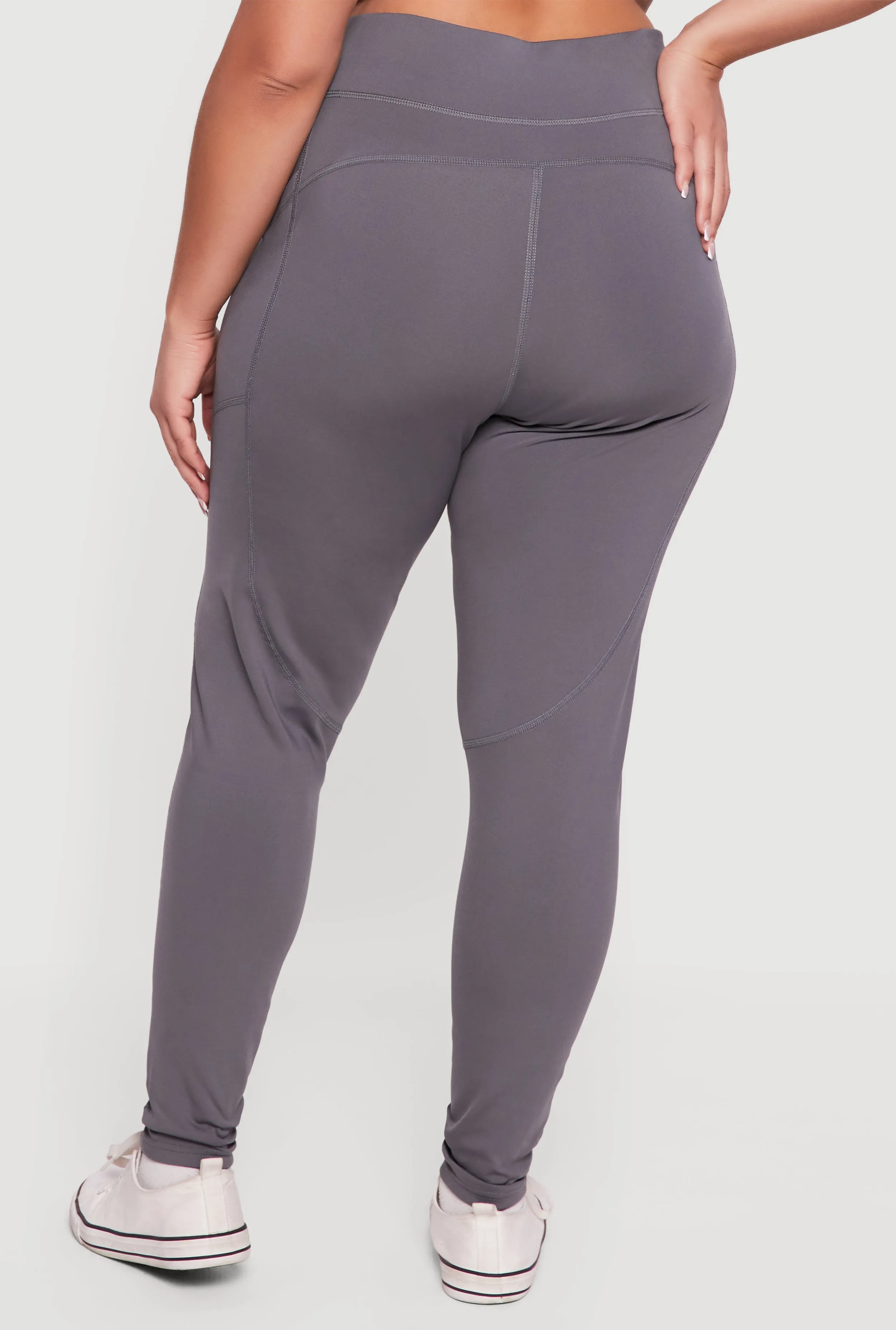 Plus Size Cell Phone Pocket High Waisted Leggings sold by Rainbow product image thumbnail 5