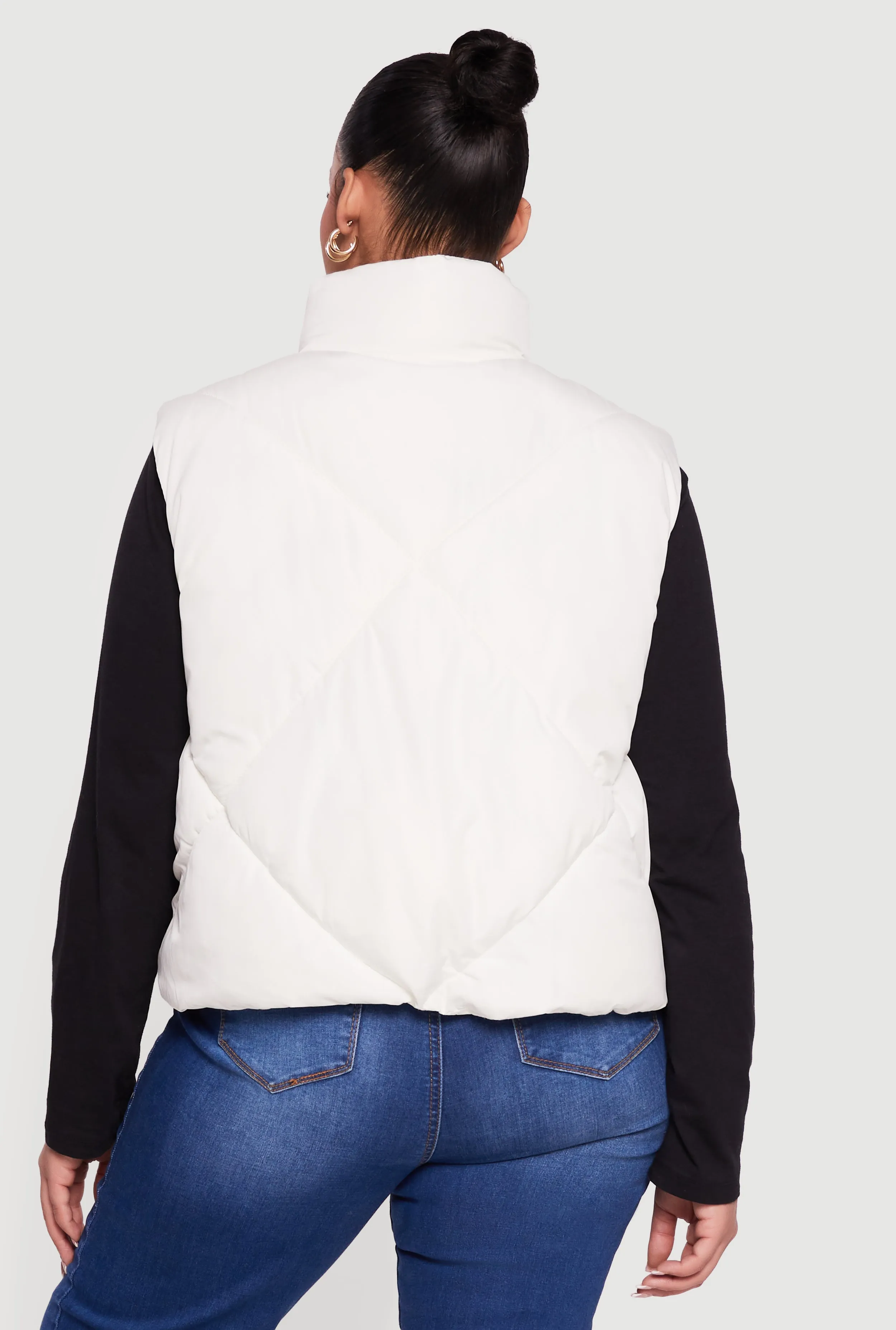 Plus Size Almost Famous Quilted Puffer Vest with Bows sold by Rainbow product image thumbnail 5