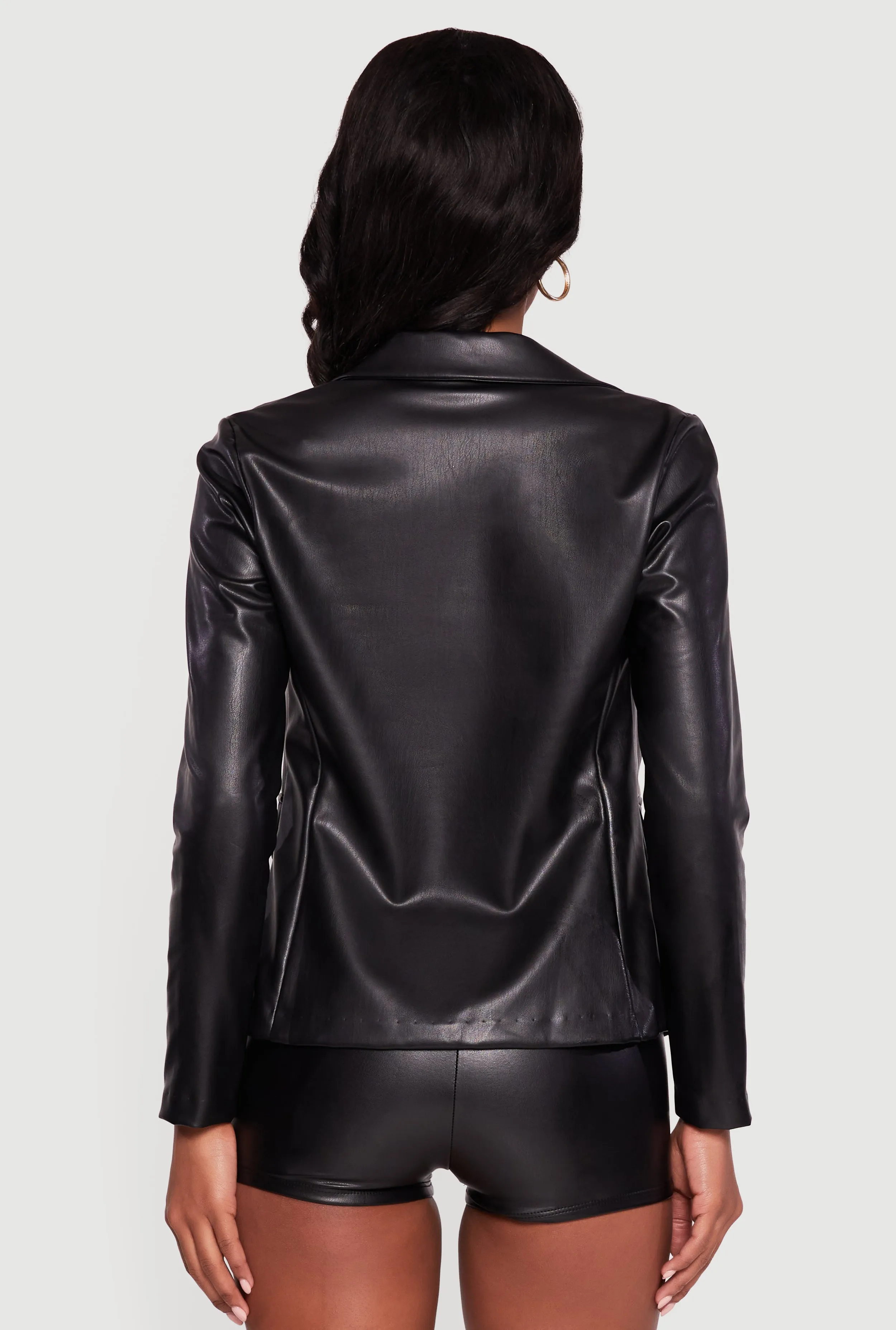 Faux Leather Fleece Lined Blazer sold by Rainbow product image thumbnail 5