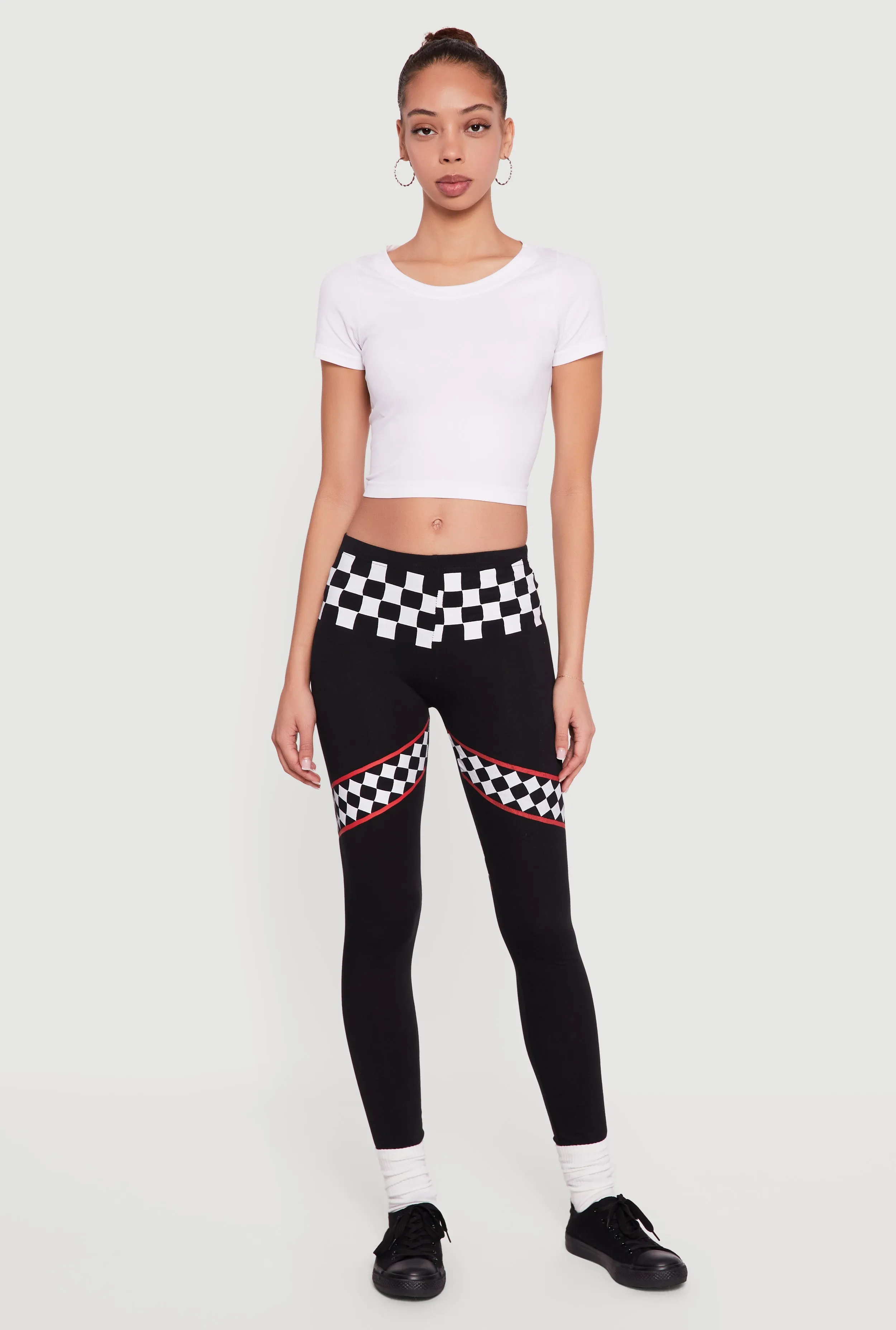 Checkered Print Leggings sold by Rainbow