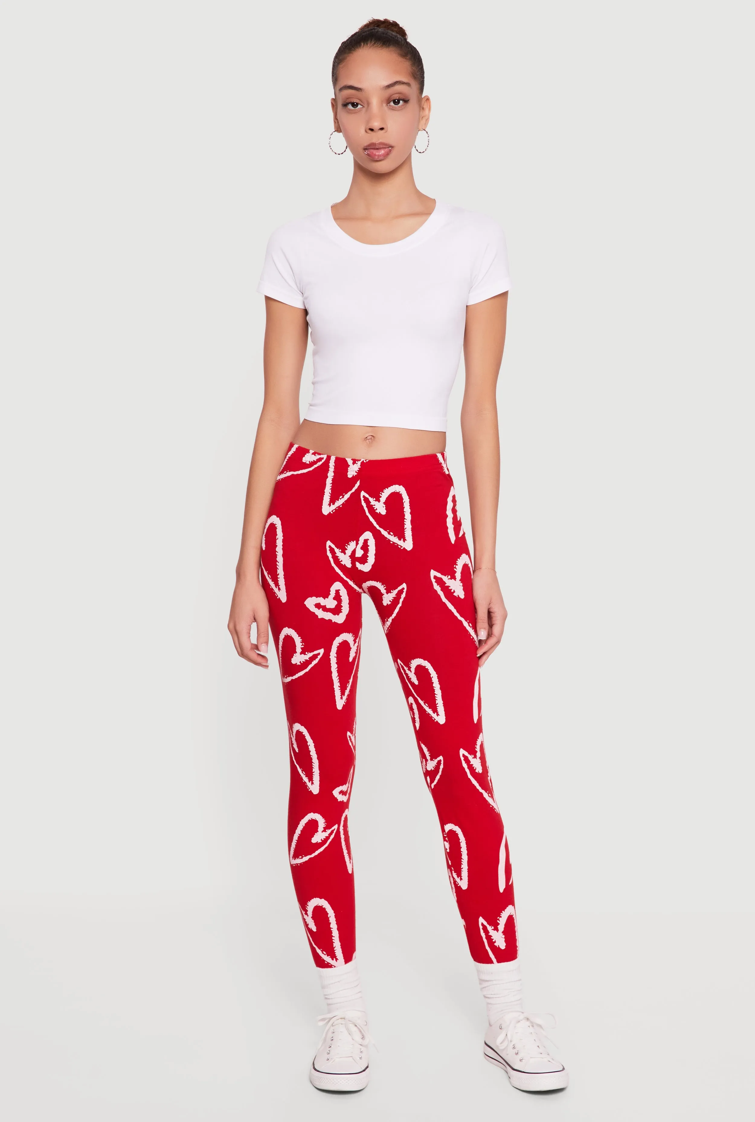 Heart Print Leggings sold by Rainbow