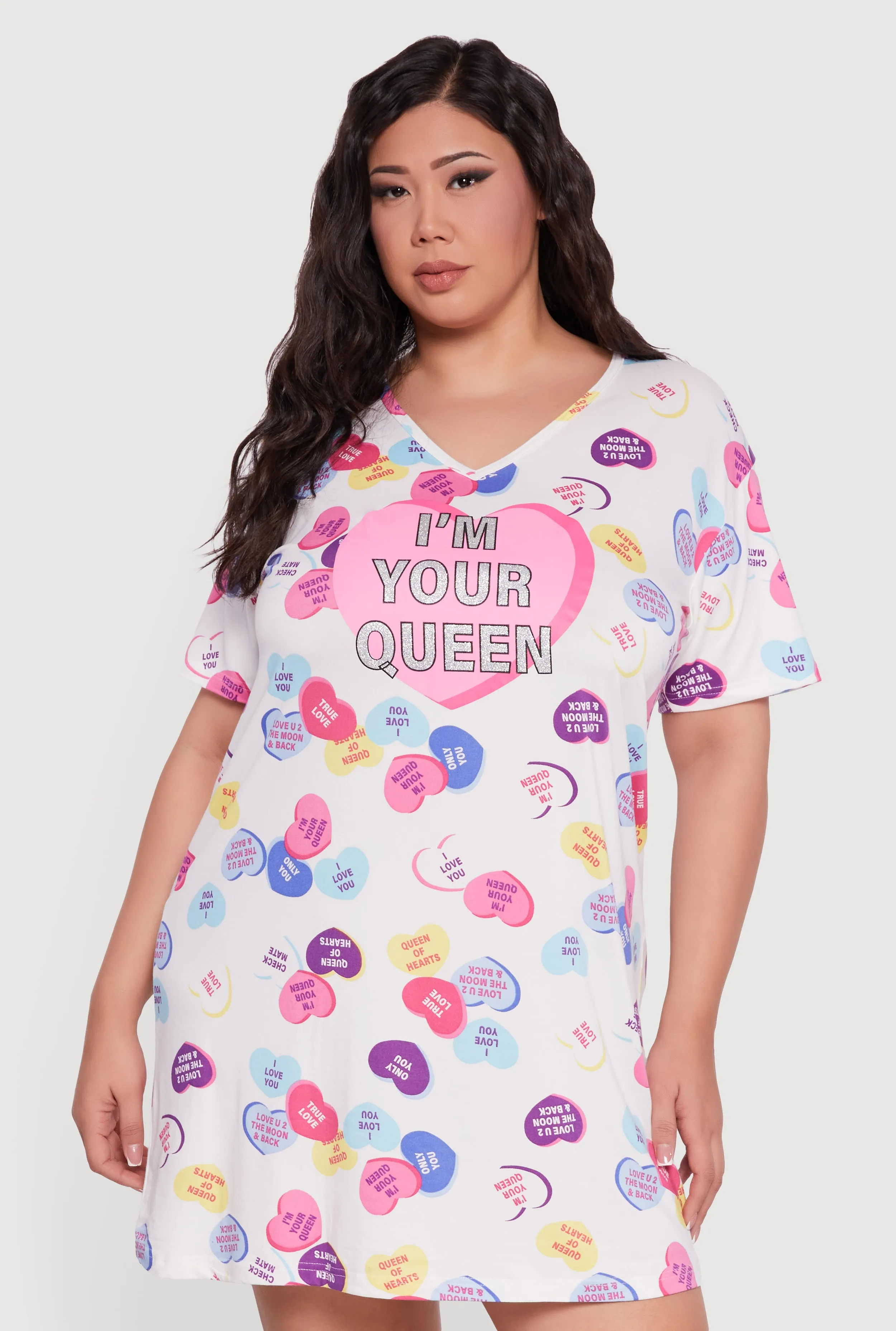 Plus Size Im Your Queen Graphic Sleepshirt sold by Rainbow product image thumbnail 2