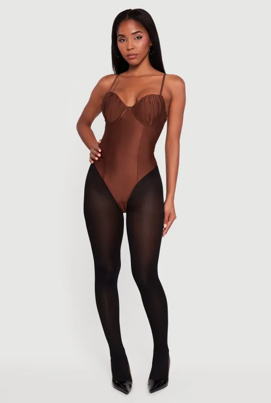 Ruched Bustier Bodysuit sold by Rainbow
