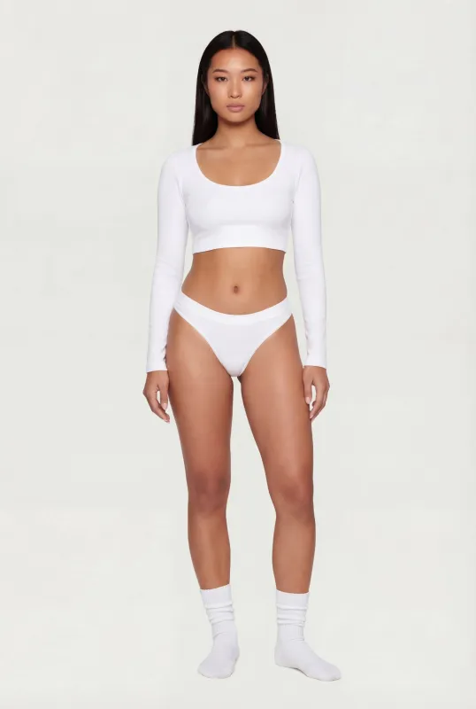 Ribbed Knit Thong Panty sold by Rainbow