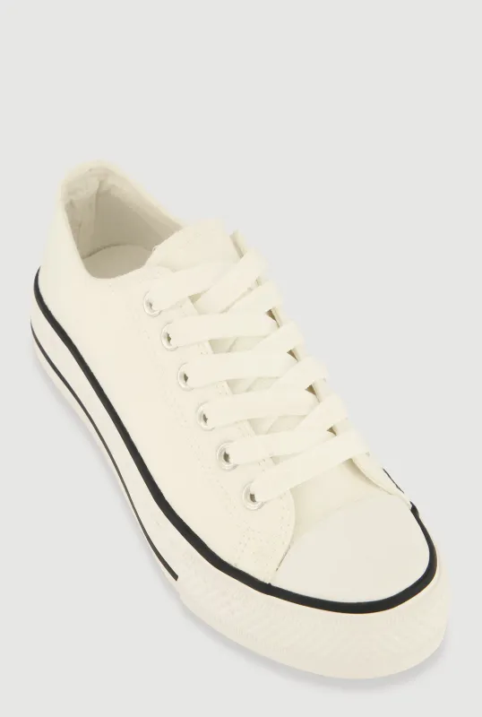 Cap Toe Low Top Lace Up Sneakers sold by Rainbow