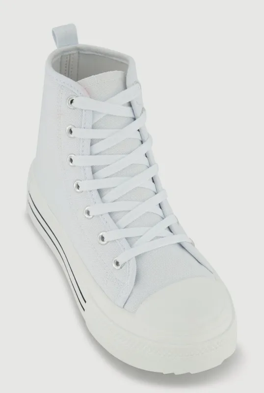 Lace Up High Top Platform Sneakers sold by Rainbow