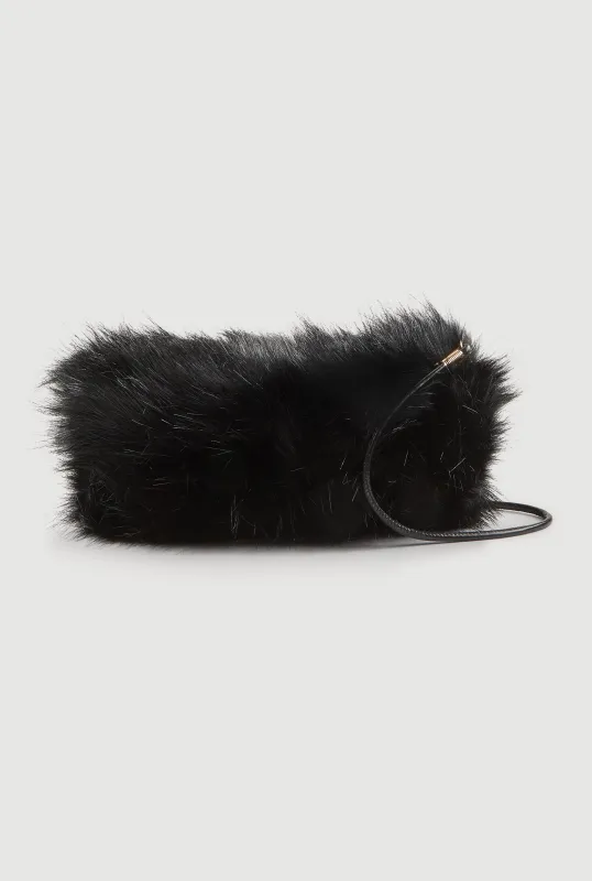 Faux Fur Convertible Muffler Clutch Bag sold by Rainbow