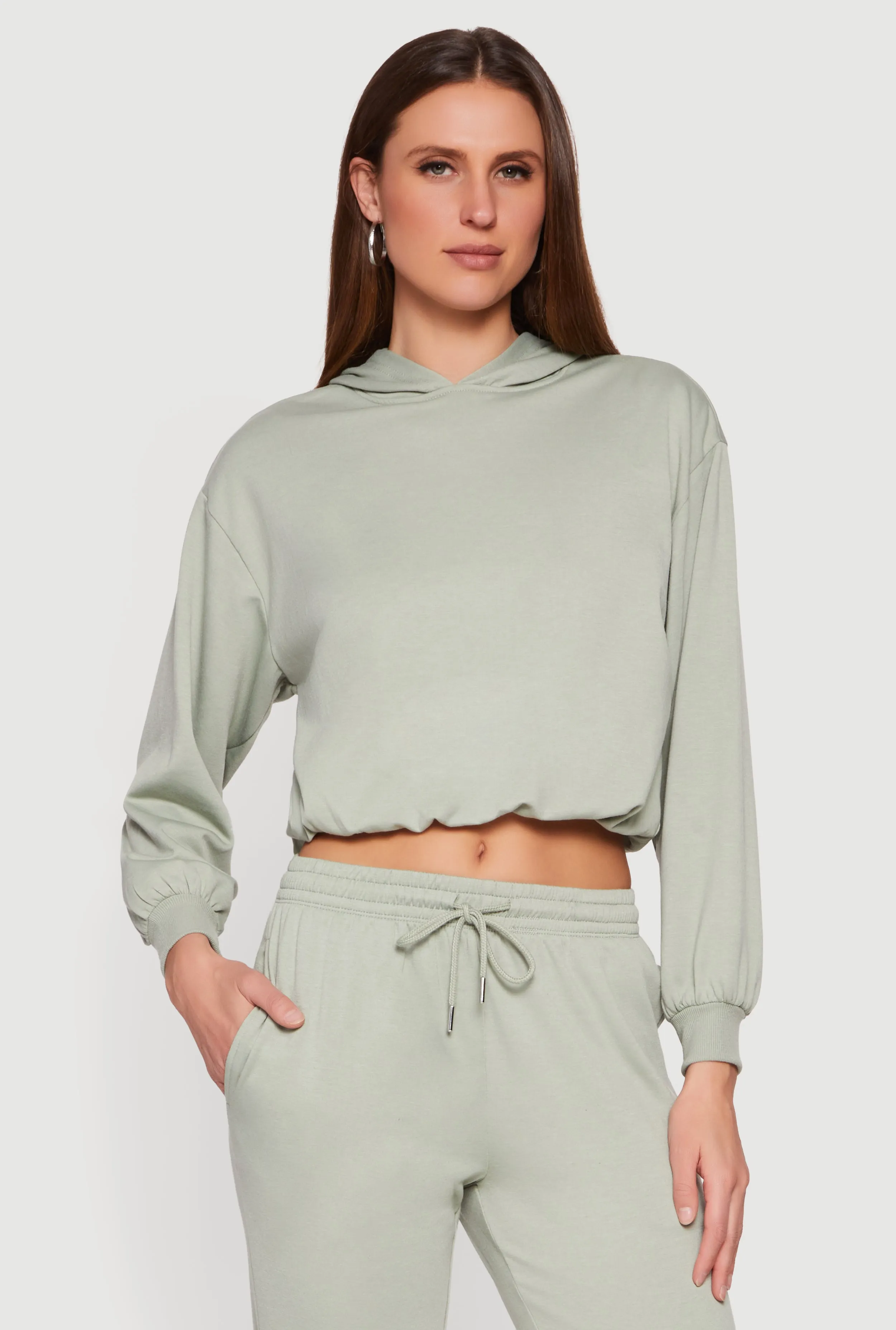 Almost Famous Fleece Cropped Hoodie sold by Rainbow