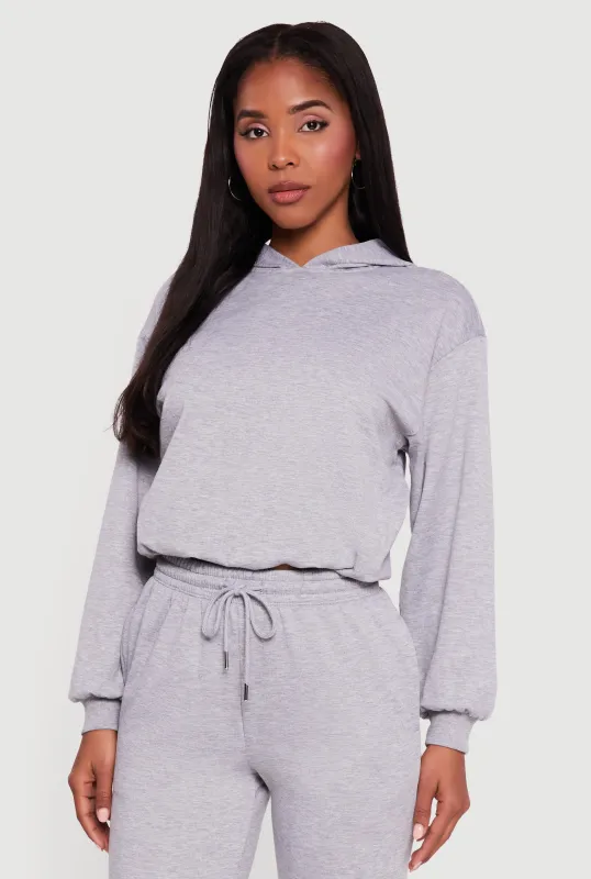 Almost Famous Fleece Cropped Hoodie sold by Rainbow