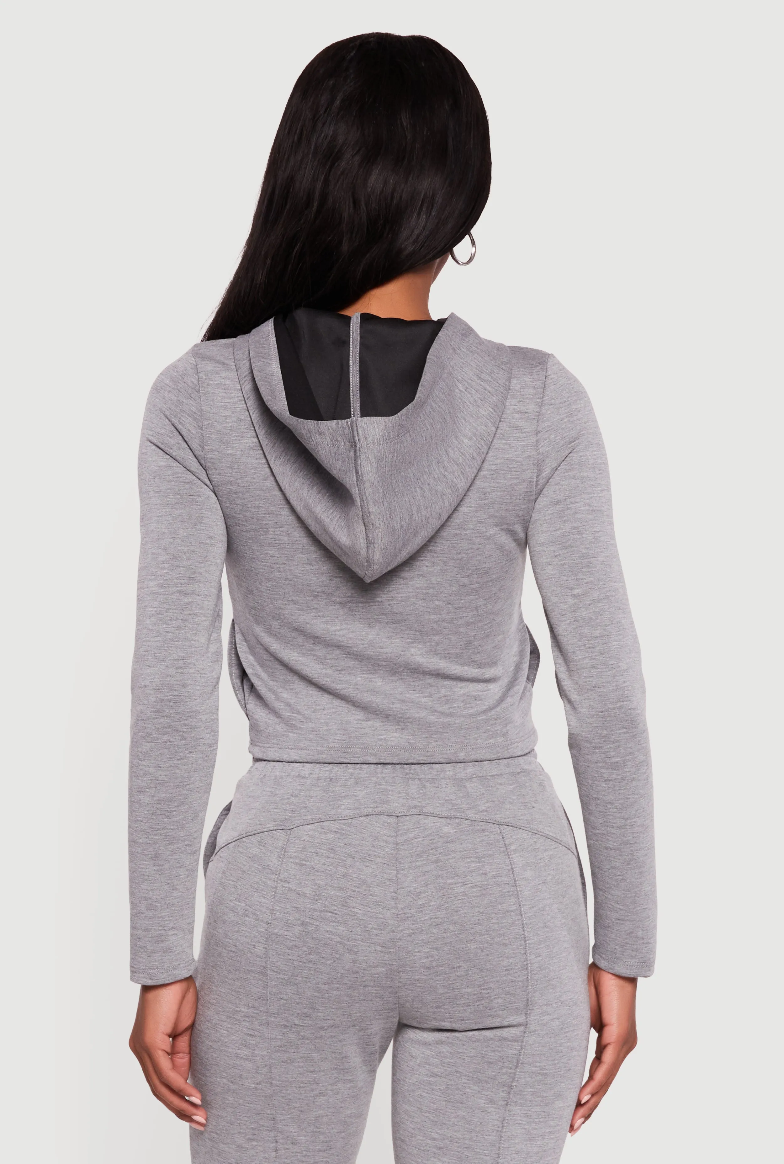 Scuba Zip Front Cropped Hoodie sold by Rainbow product image thumbnail 5