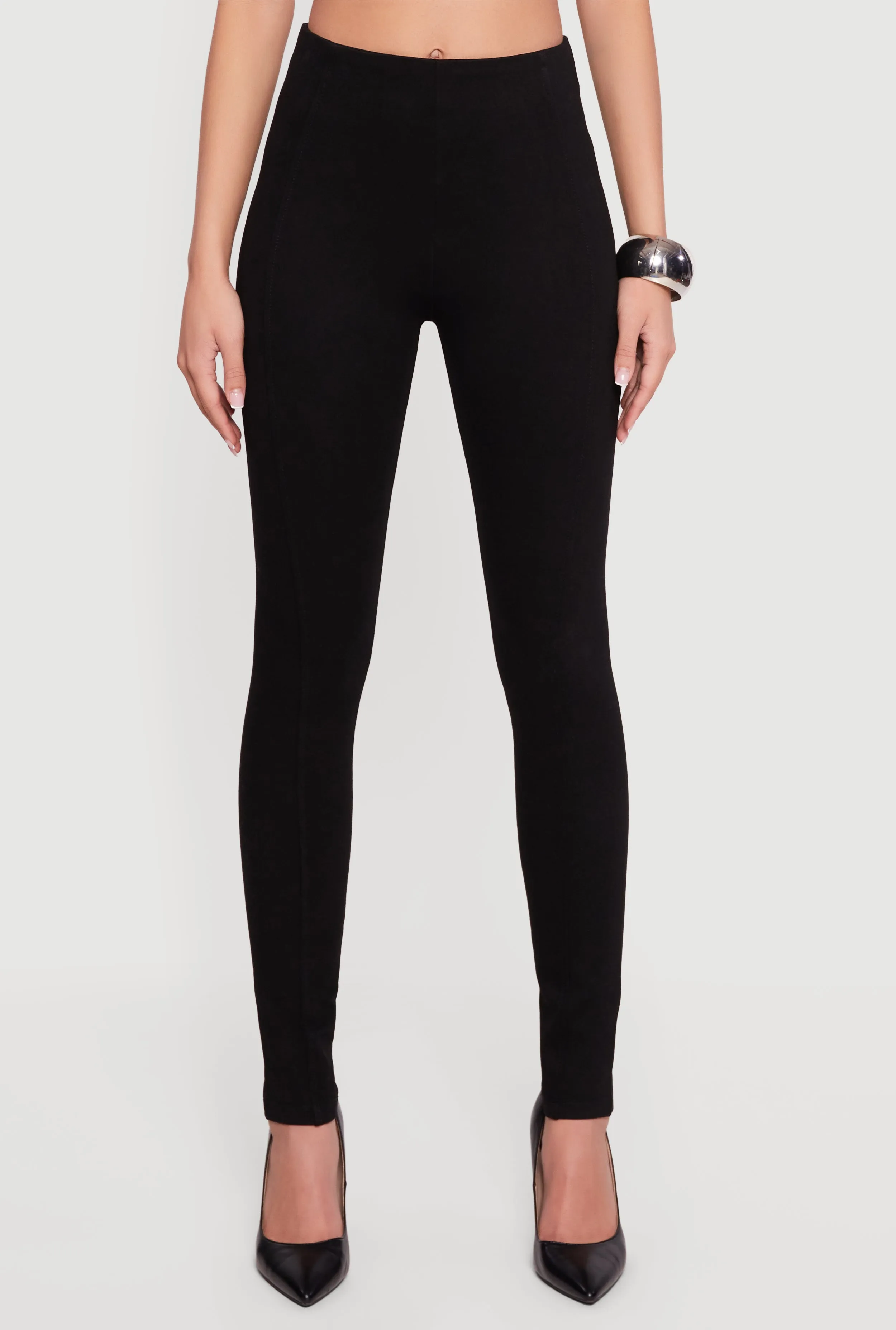 Pintuck High Waisted Skinny Dress Pants sold by Rainbow product image thumbnail 3