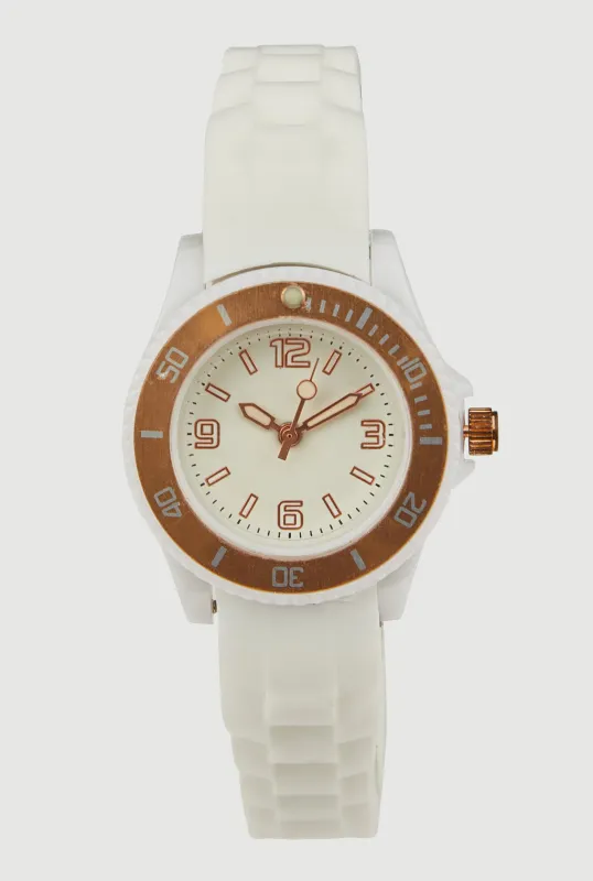 Contrast Trim Analog Watch sold by Rainbow