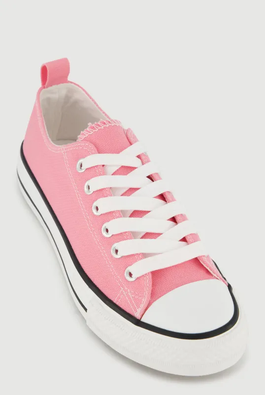 Cap Toe Low Top Lace Up Sneakers sold by Rainbow