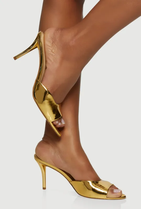 Peep Toe Stiletto Mules sold by Rainbow