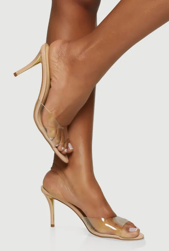 Peep Toe Stiletto Mules sold by Rainbow