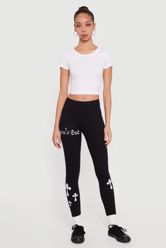 Grace Of God Graphic Leggings made by Rainbow