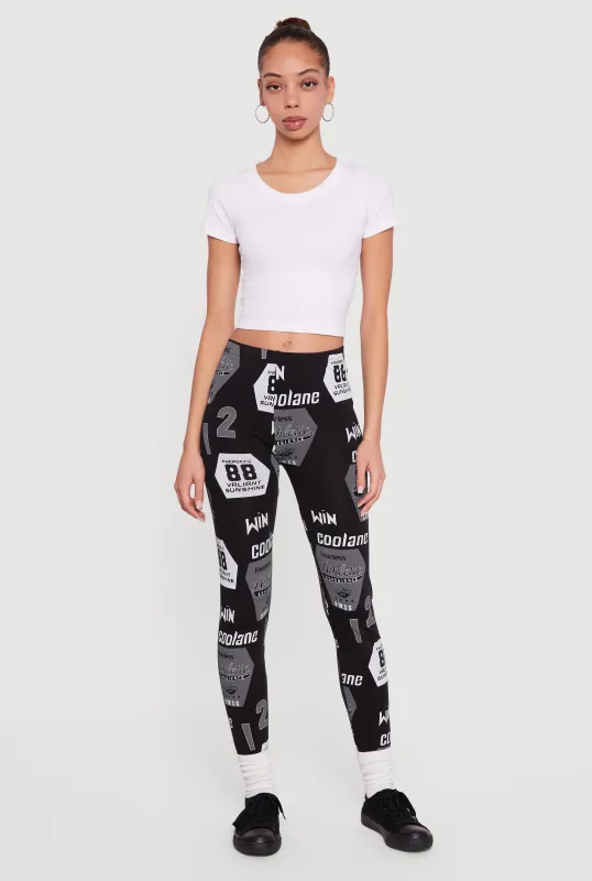 Patterned Pull On Leggings sold by Rainbow