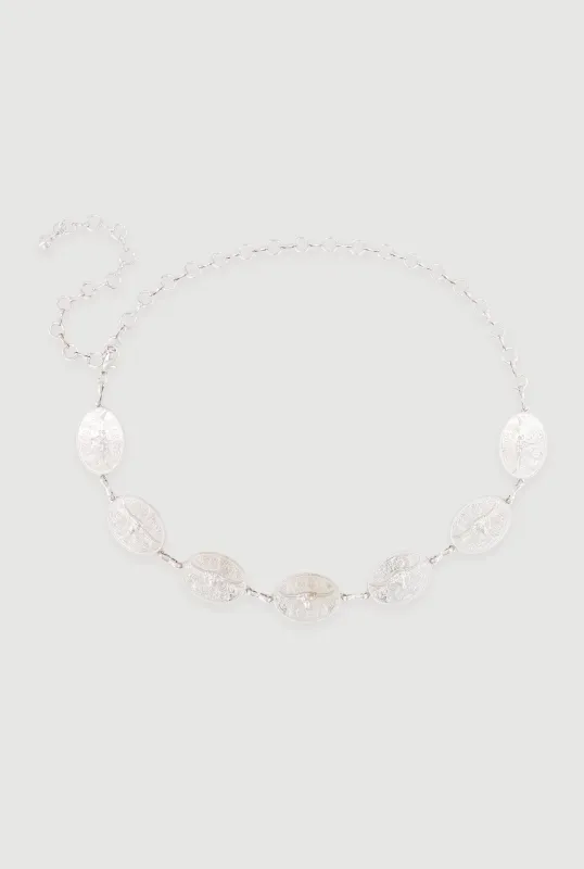 Metallic Bull Concho Chain Belt sold by Rainbow