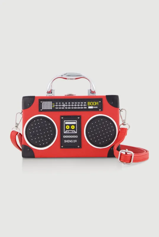 Retro Boombox Radio Crossbody Bag sold by Rainbow
