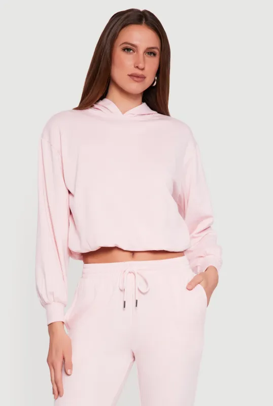 Almost Famous Fleece Cropped Hoodie sold by Rainbow