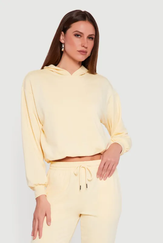 Almost Famous Fleece Cropped Hoodie sold by Rainbow