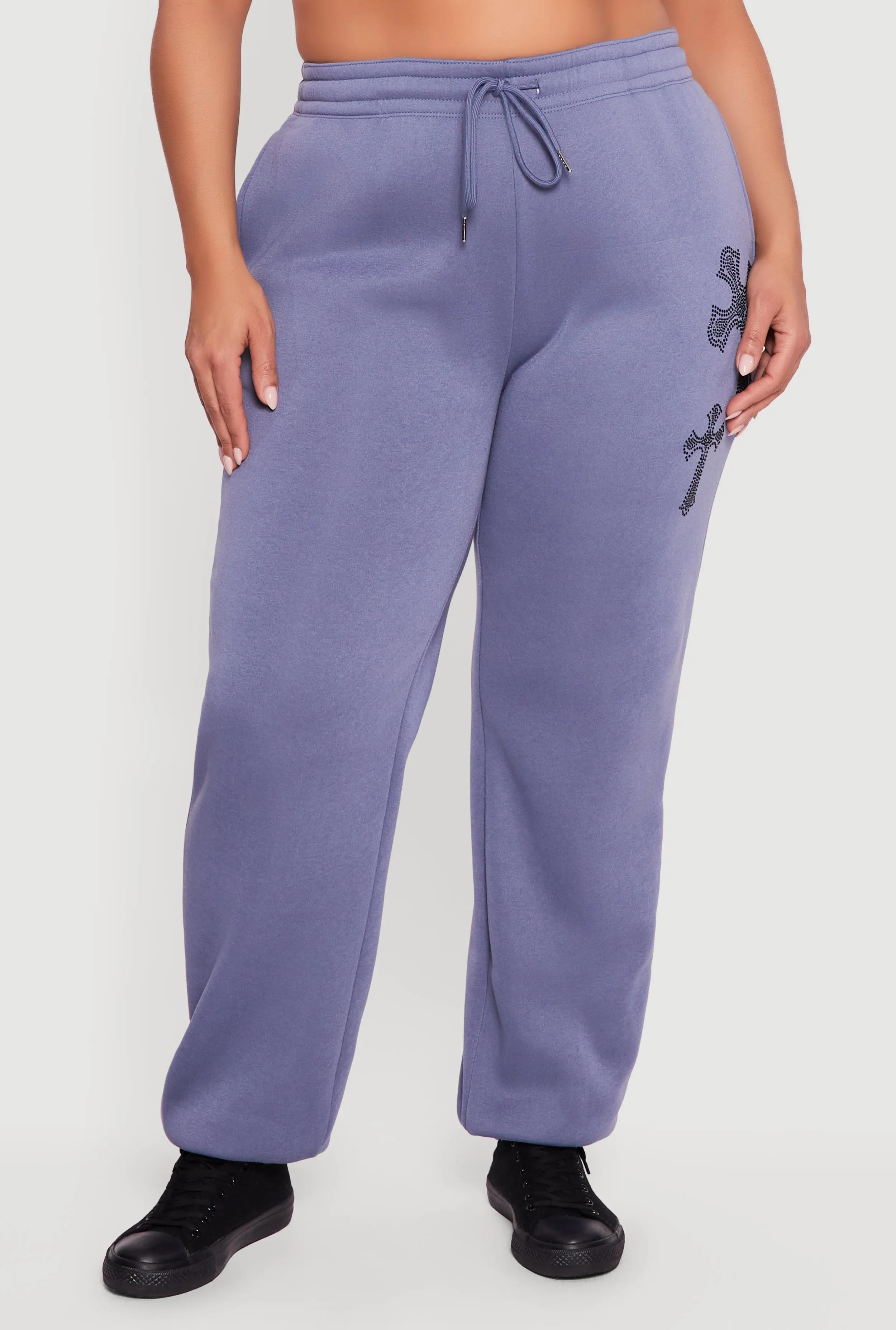 Plus Size Almost Famous Rhinestone Graphic Detail Sweatpants sold by Rainbow product image thumbnail 2