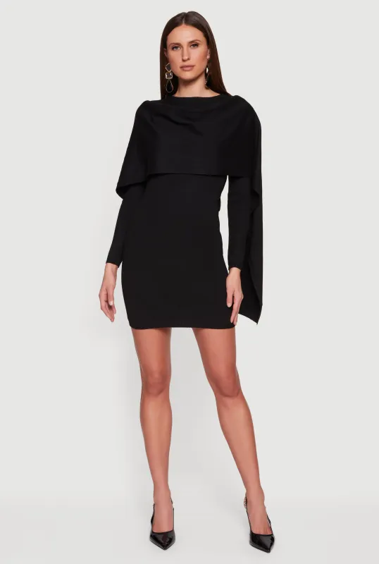 Almost Famous Mini Sweater Dress with Removable Scarf sold by Rainbow