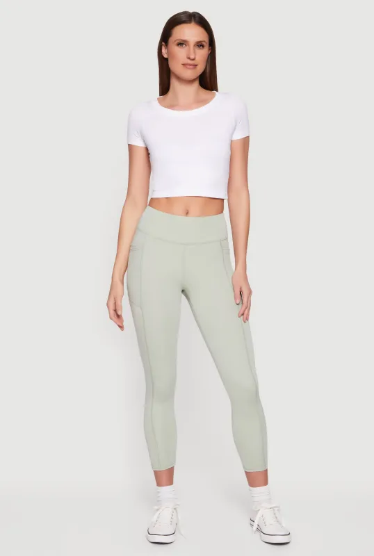 Mid Rise Cell Phone Pocket Leggings made by Rainbow