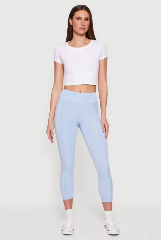 Mid Rise Cell Phone Pocket Leggings made by Rainbow