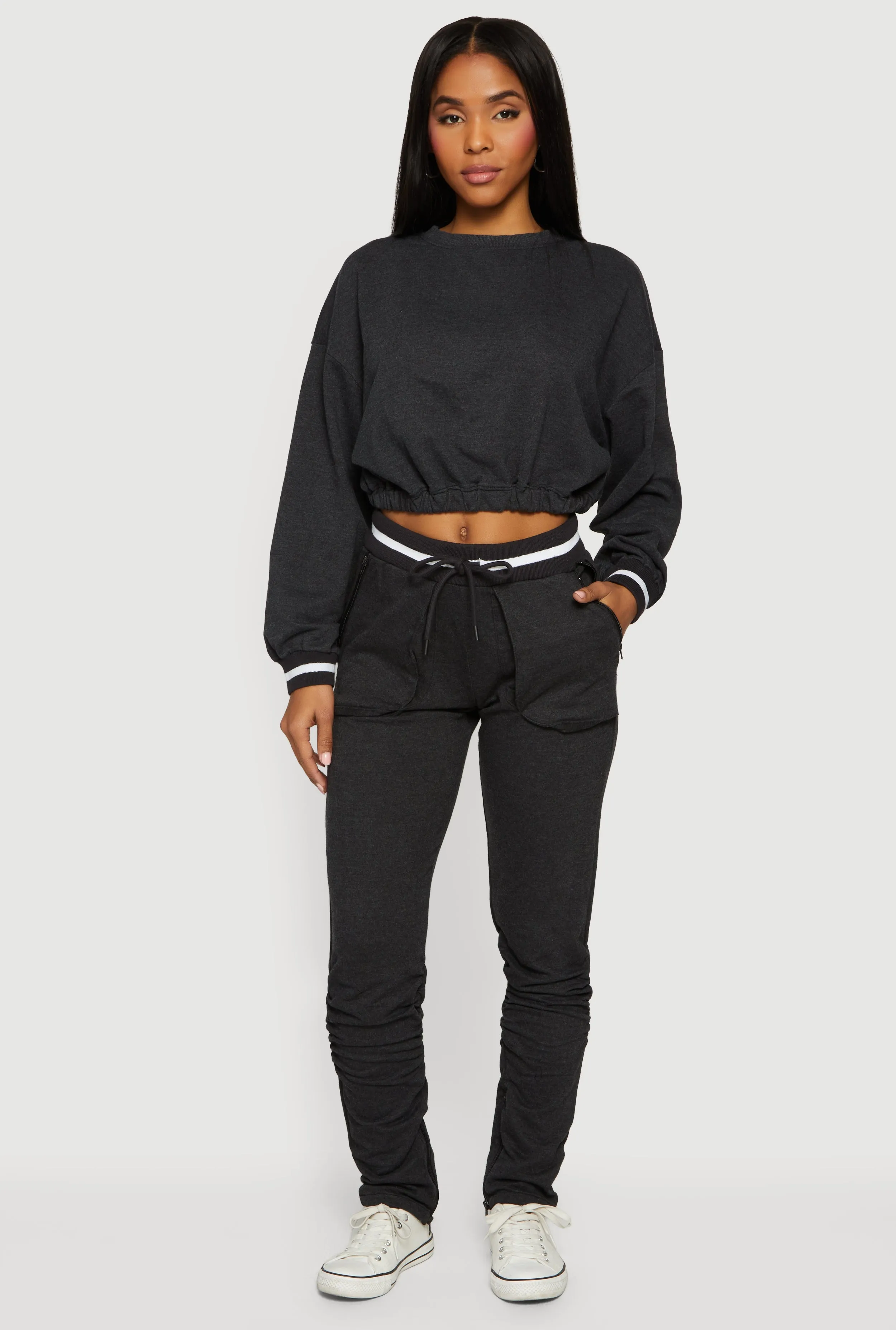 Drawstring Waist Ruched Skinny Leg Pants sold by Rainbow product image thumbnail 2