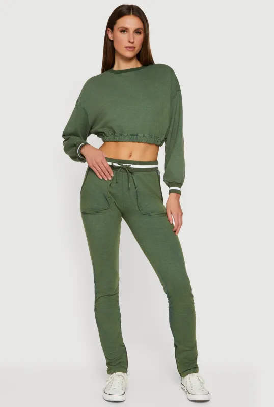 Drawstring Waist Ruched Skinny Leg Pants sold by Rainbow