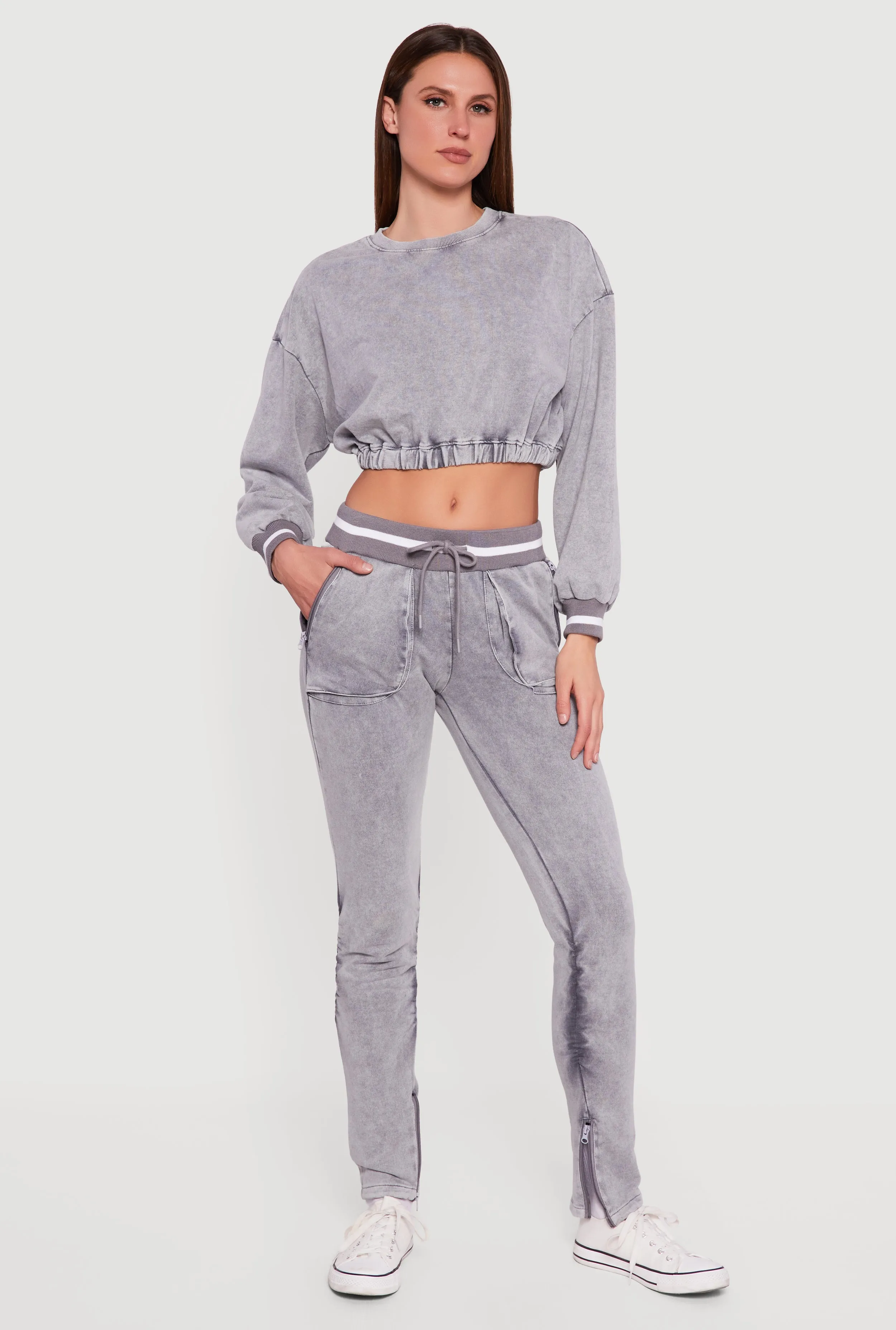 Drawstring Waist Ruched Skinny Leg Pants sold by Rainbow