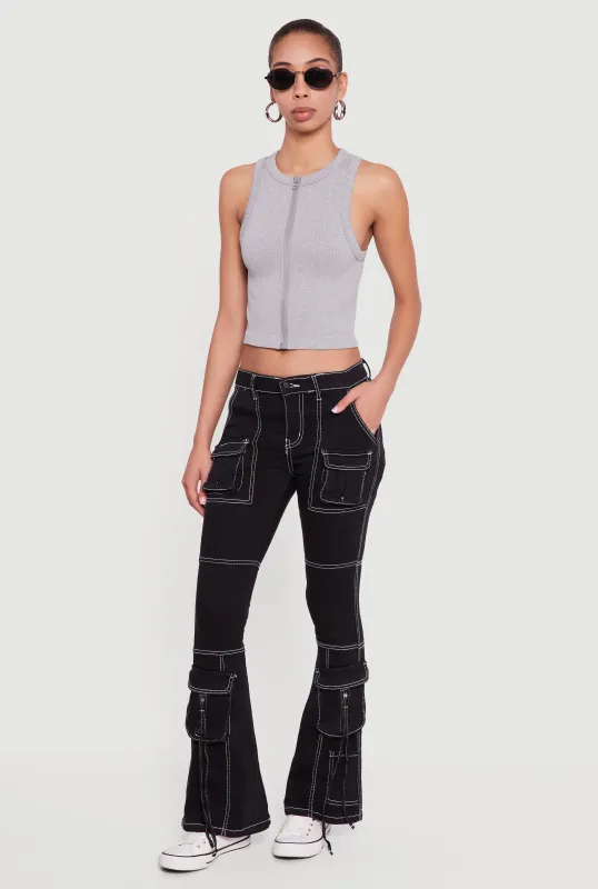 Flare Leg Cargo Jeans sold by Rainbow