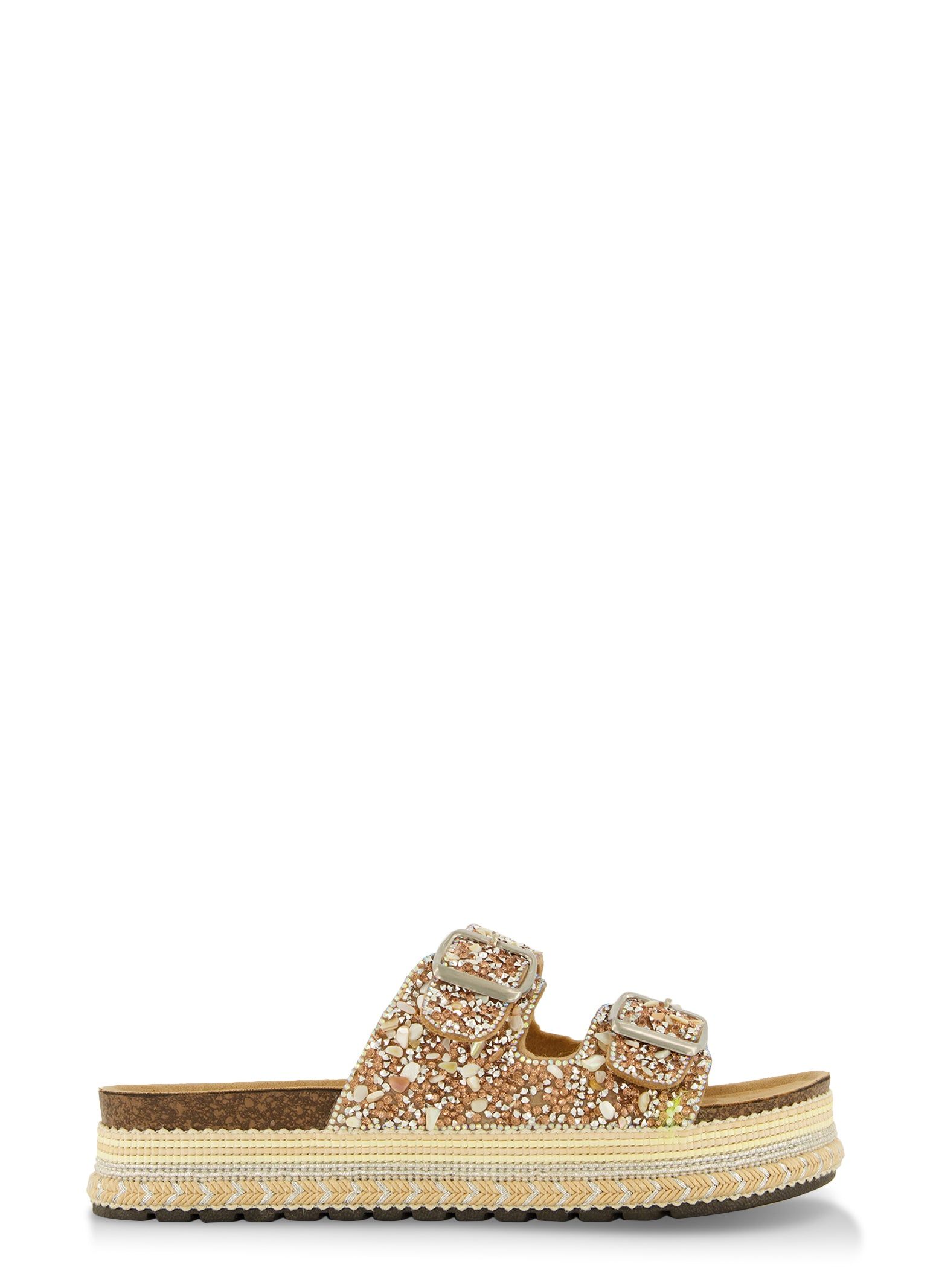 Studded Rhinestone Footbed Sandals sold by Rainbow product image thumbnail 2