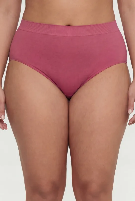 Plus Size Rib Knit Seamless Bikini Panty sold by Rainbow