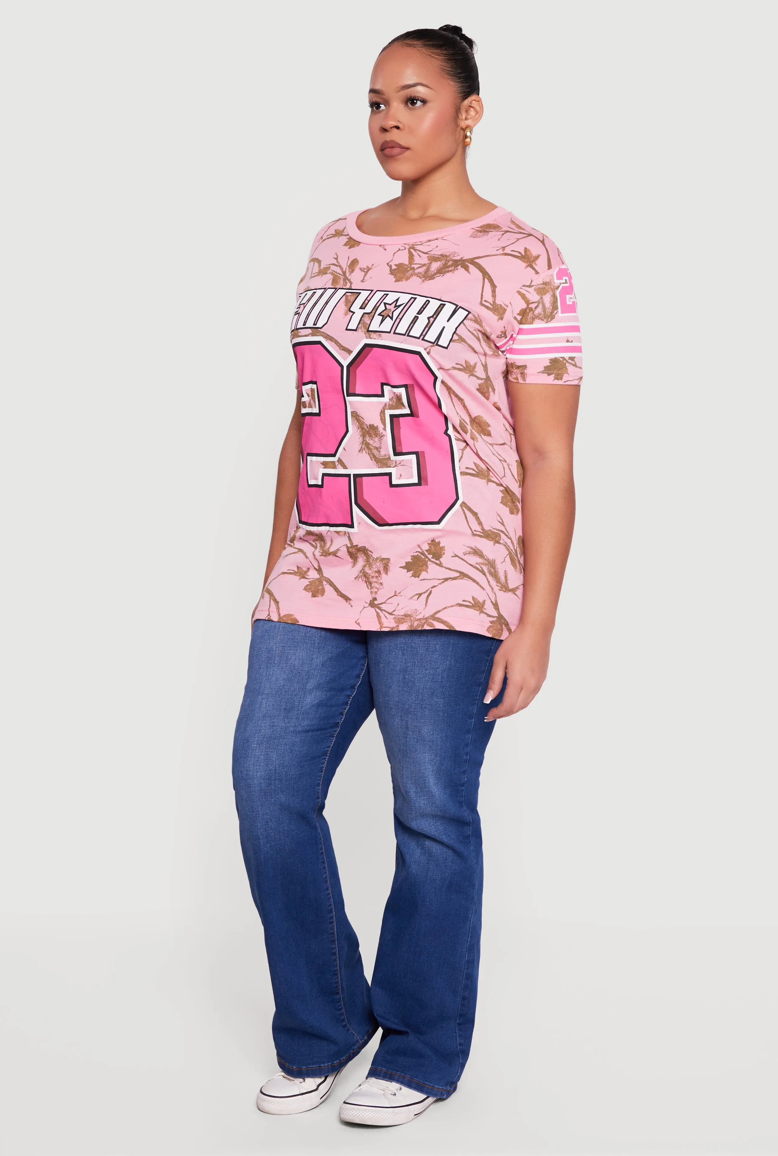 Plus Size New York 23 Graphic Varsity Tee sold by Rainbow product image thumbnail 3