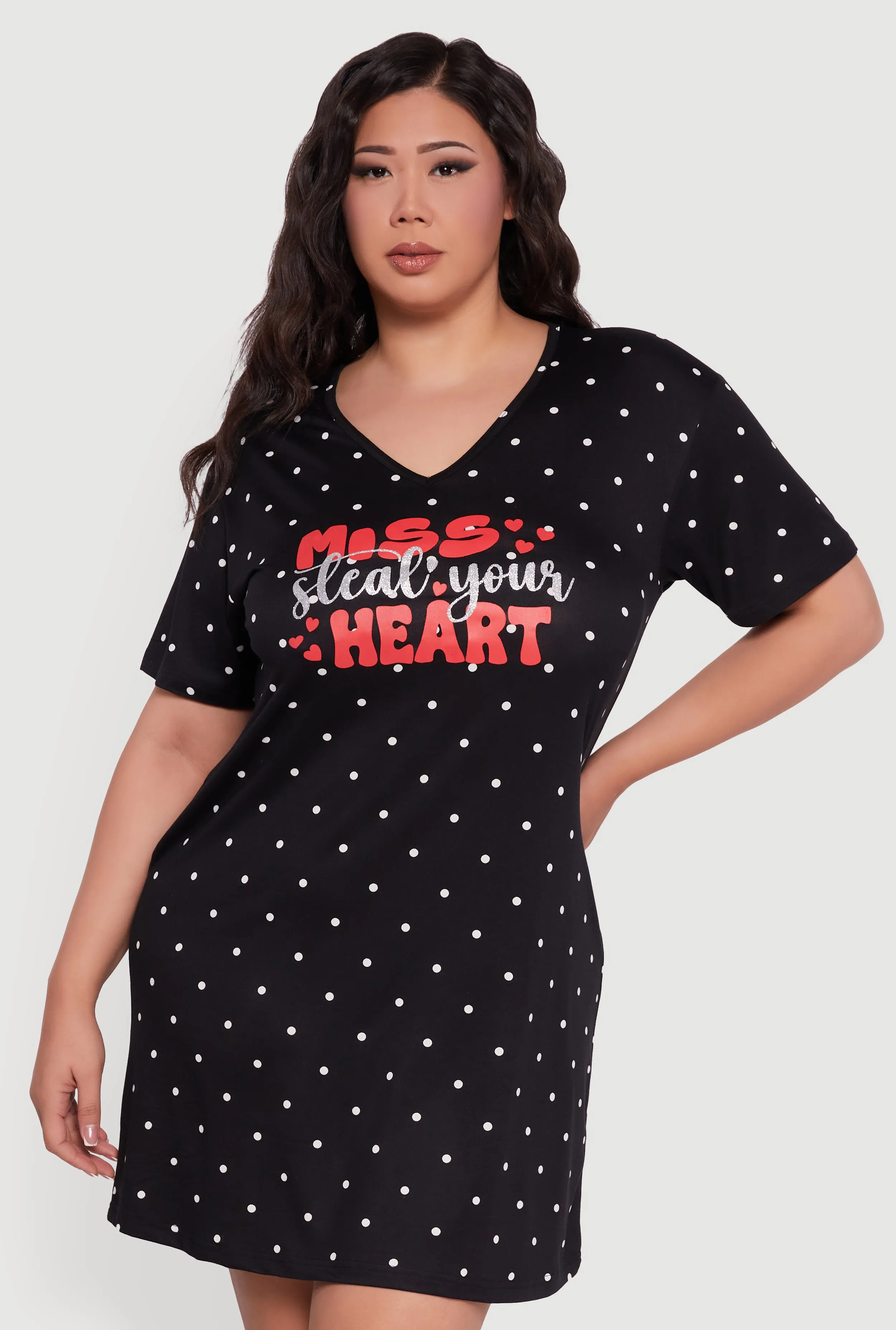 Plus Size Miss Steal Your Heart Graphic Sleepshirt sold by Rainbow product image thumbnail 2