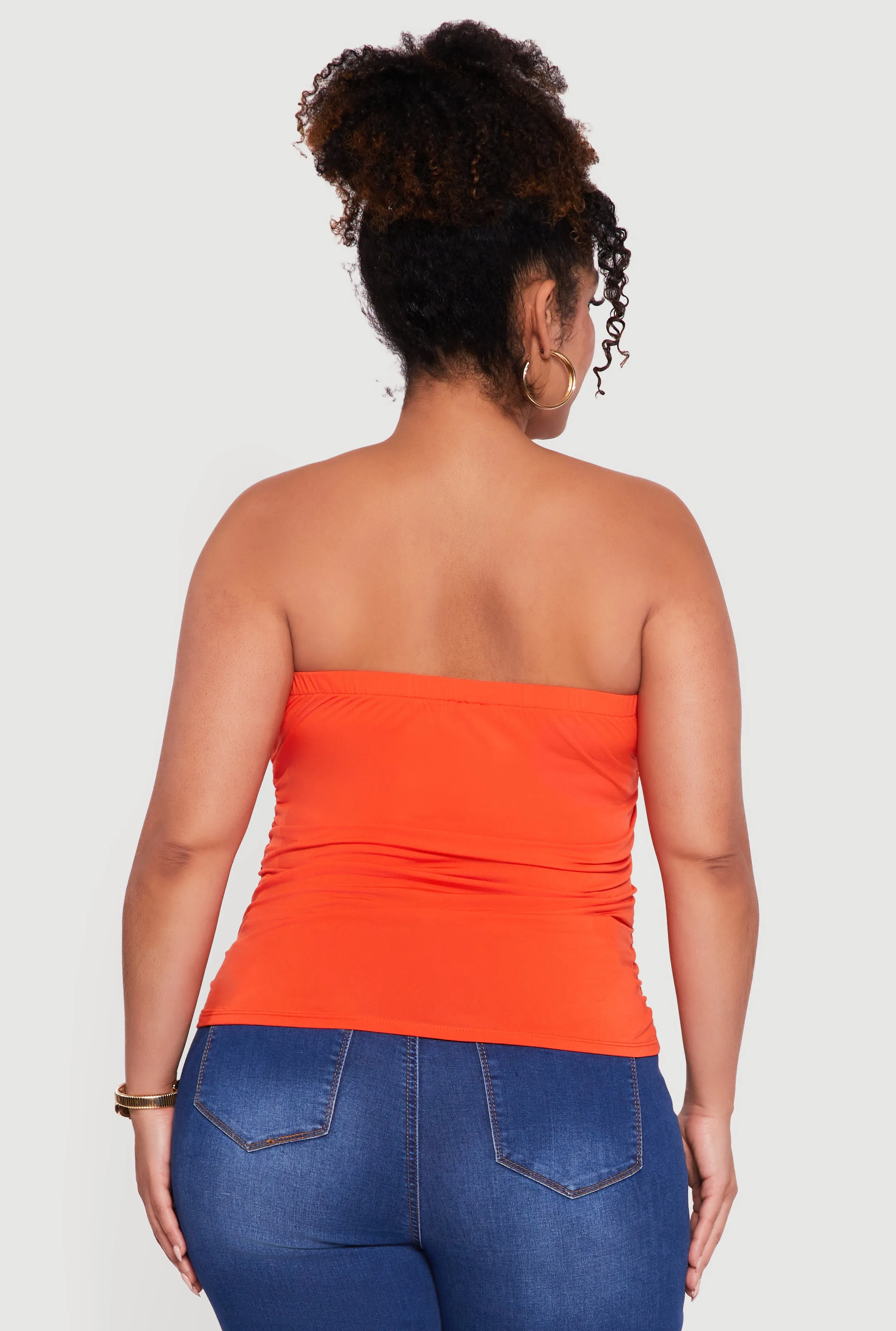 Plus Size Side Ruched Tube Top sold by Rainbow product image thumbnail 5