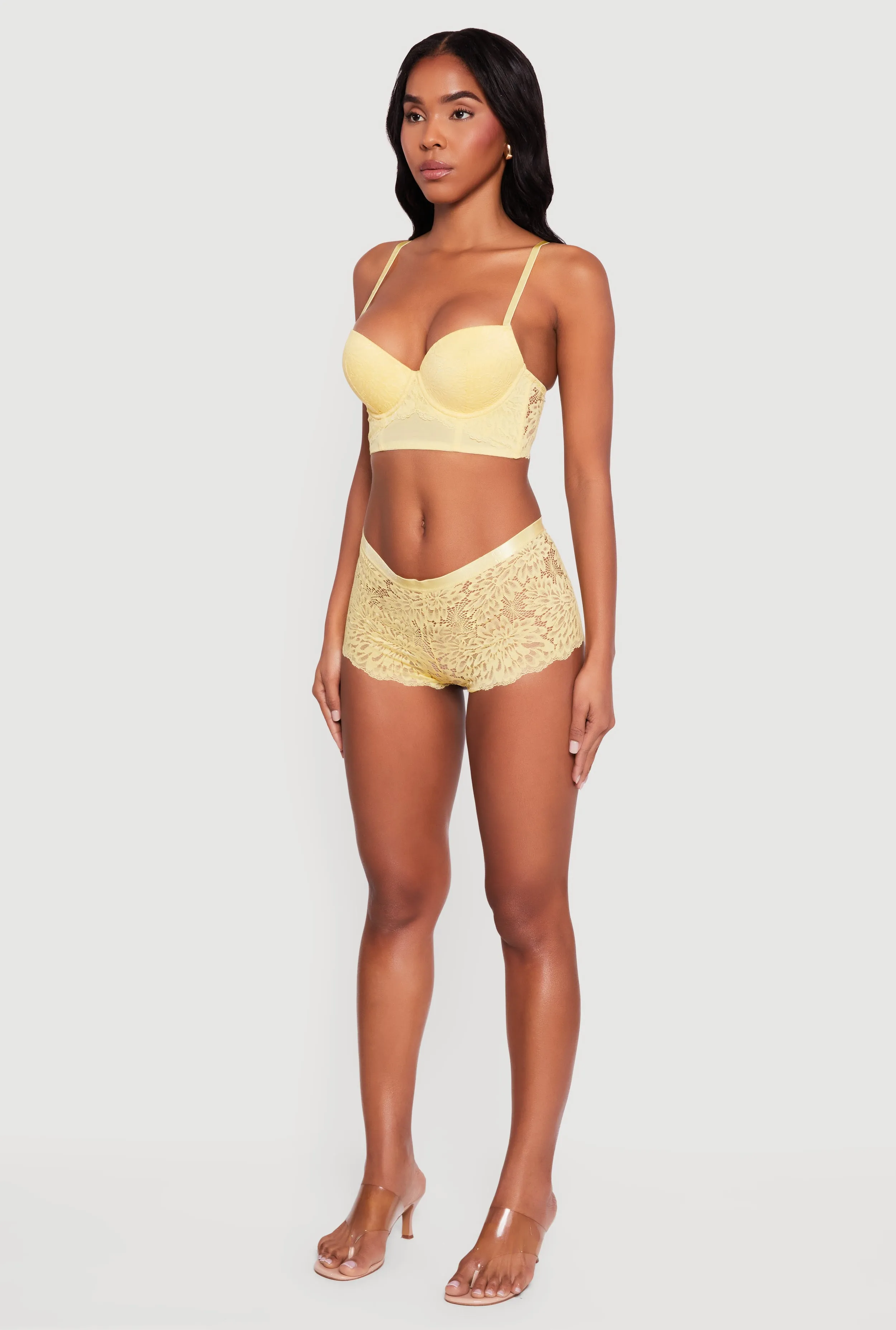 Floral Lace Longline Plunge Bra sold by Rainbow product image thumbnail 5